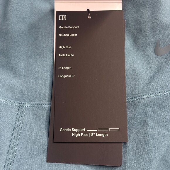 NWT Nike Zenvy Womens Training High-Rise 8" Shorts Size Medium (Teal) DQ6003-006 - Picture 14 of 16